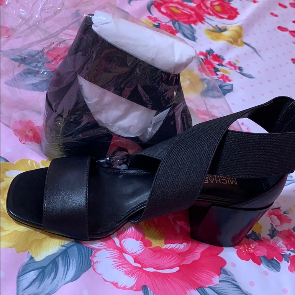 Michael kor black leather sandals (brand new)